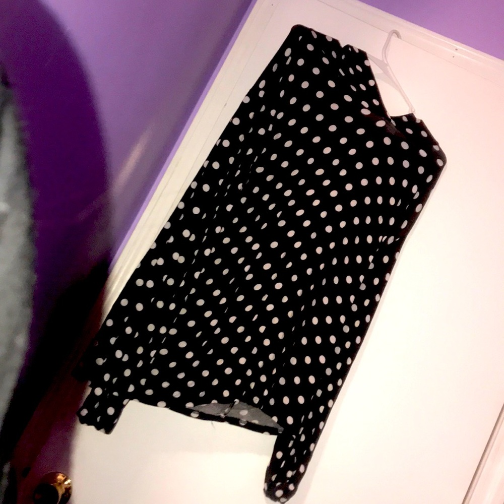 Off-Black Polka Dot Oversized Thin Hoodie